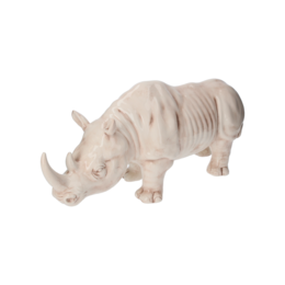 Antikes Nashorn aus Keramik, H 25 x 50 x 18 cm