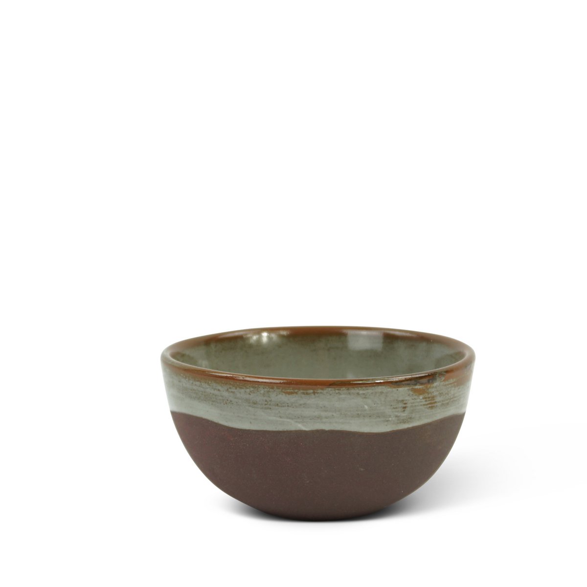 Bol Soft XS cer argile rouge avec glaçage gris 90ml 8x4cm