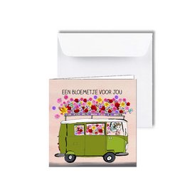 Zeeland Greeting Card – Zeeland Girl in Vintage Flower Box