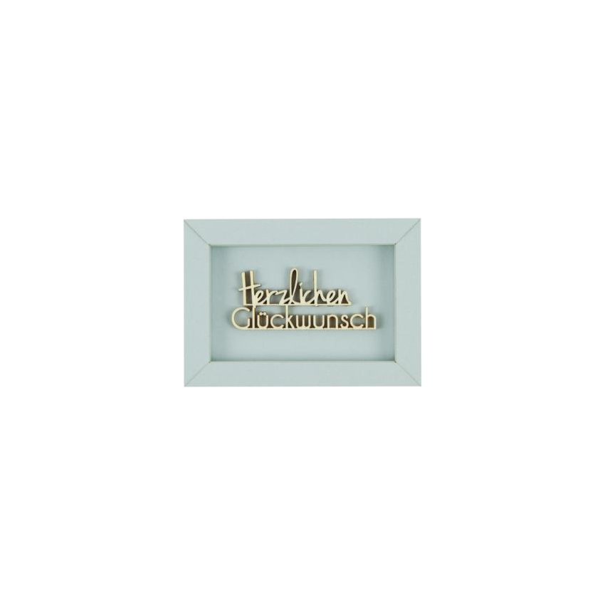 CONGRATULATIONS- frame card wood lettering magnet