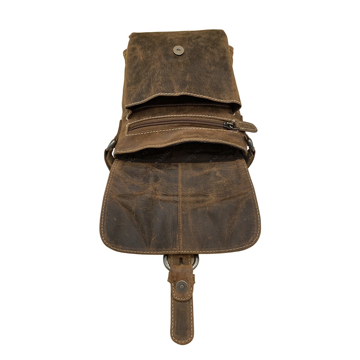 Læder skuldertaske Crossbody taske lavet i 3 farver buffalo læder - Kompakt taske ægte læder