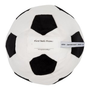 Plüsch Fußball mit Rassel 'First Ball' Weiß-Schwarz