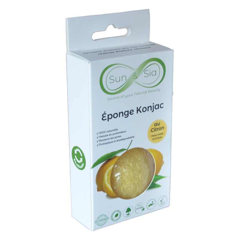Natural Konjac Sponge for the Face with Lemon