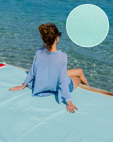 ATOM XXL Oversized Cotton Beach Towel – 200x250 cm – Quick Dry Towel – Mint Green
