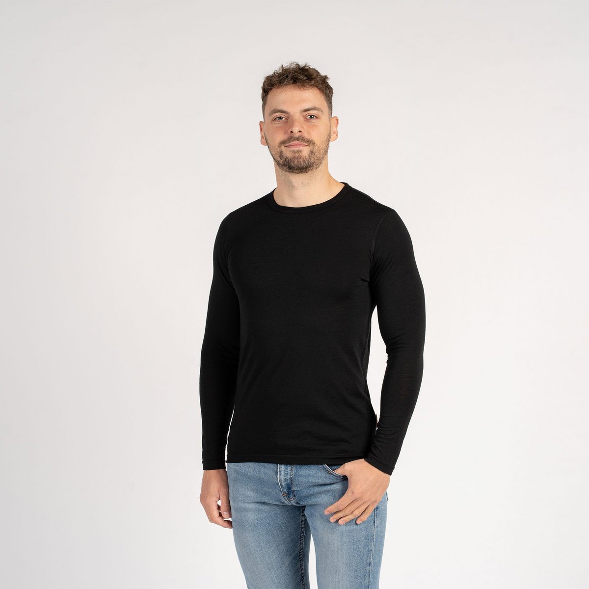 Men's Merino 160 Long Sleeve Crew Black