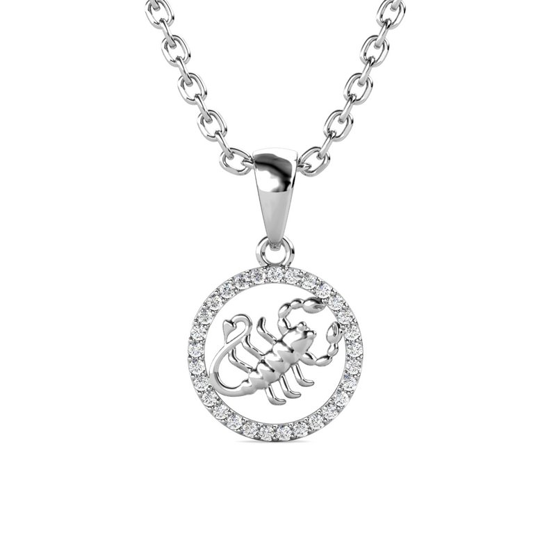 Pendentifs Zodiaque Scorpion - Argenté et Cristal