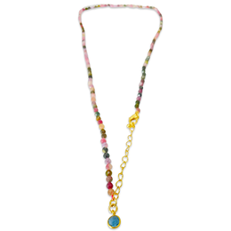Bracelet wrap 'Aura' en tourmaline (peut aussi se porter en collier !)