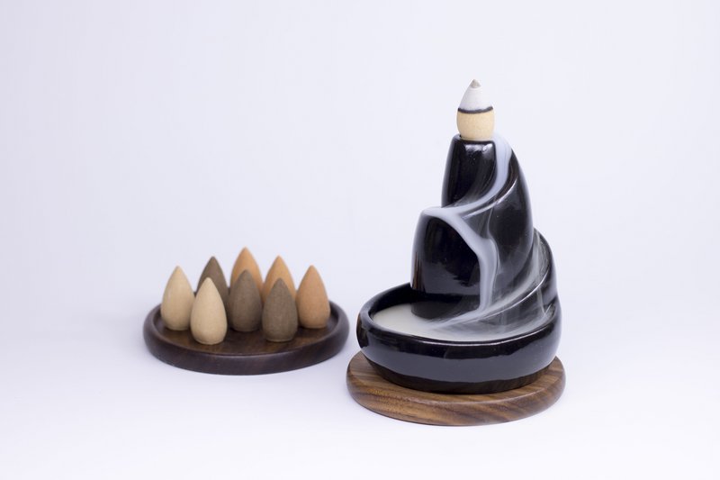 Christmas gift - Natural backflow incense cones - bundle of 6 boxes (3 scents)
