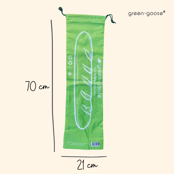 green-goose Reusable rPet Baguette Bag - 70x21cm