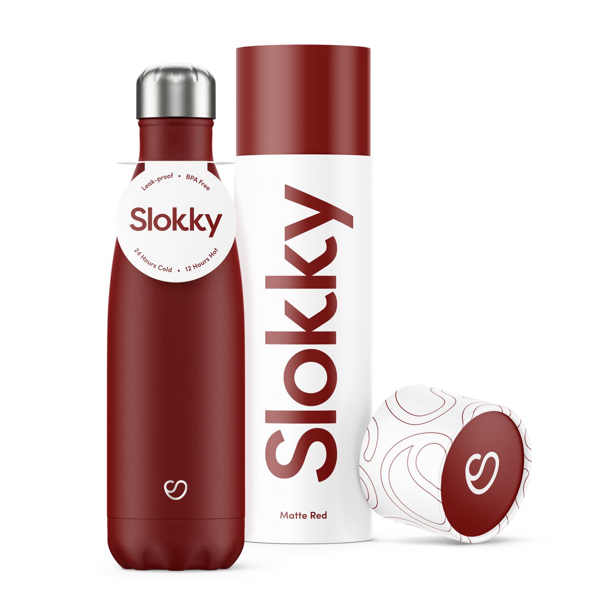 Slokky Matte Red Bottle - 500ml