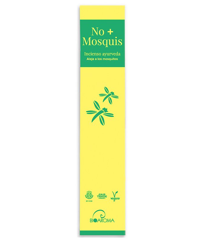 Incenso ecologico certificato BioAroma Repellente per zanzare. Ayurveda. Commercio equo e solidale. Zero rifiuti. 12 canne. Copia 1