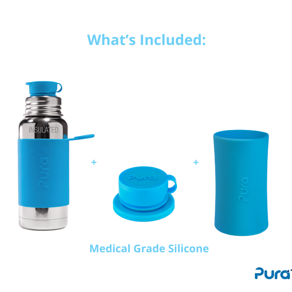 Pura Thermos Sports bottle 475 ML + Black Sleeve
