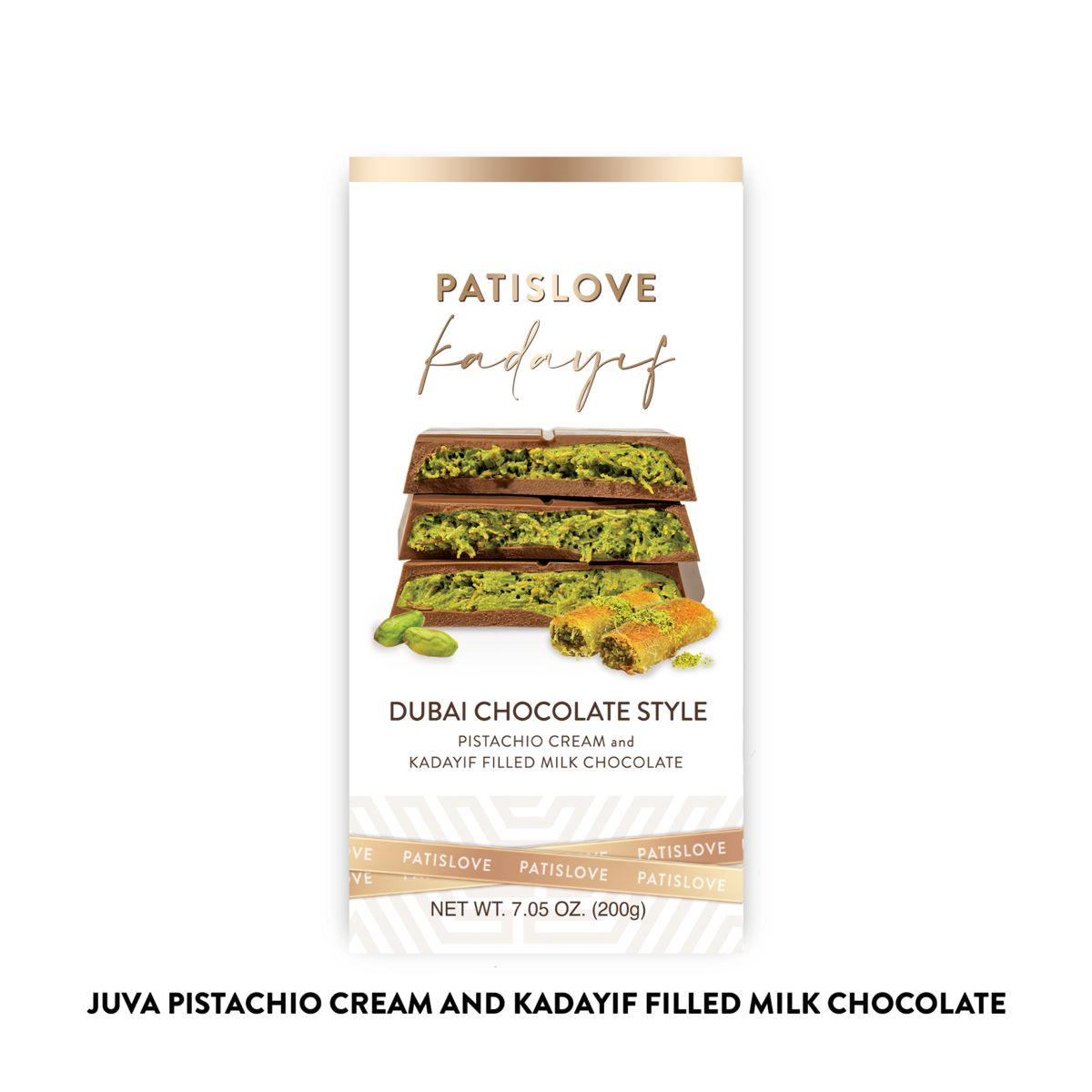 Pistache & Kadayif Milk Chocolate, 200 g