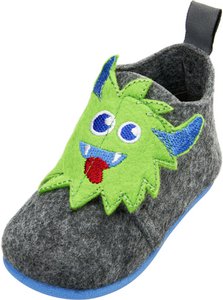 Felt slippers monster - grey
