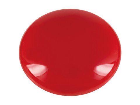 Magneet Westcott rood pak à 10st. Ø 25mmx11,8mm, 300g cap: 4-6 vel 80gr. papier