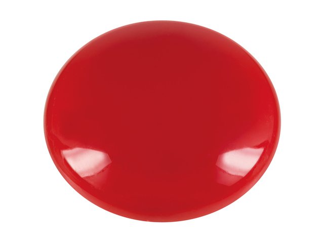 Magneet Westcott rood pak à 10st. Ø 25mmx11,8mm, 300g cap: 4-6 vel 80gr. papier