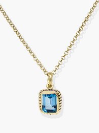 Zwarte topaz louching ketting