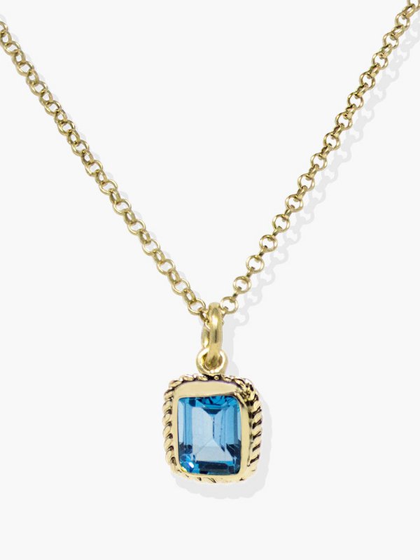 Zwarte topaz louching ketting