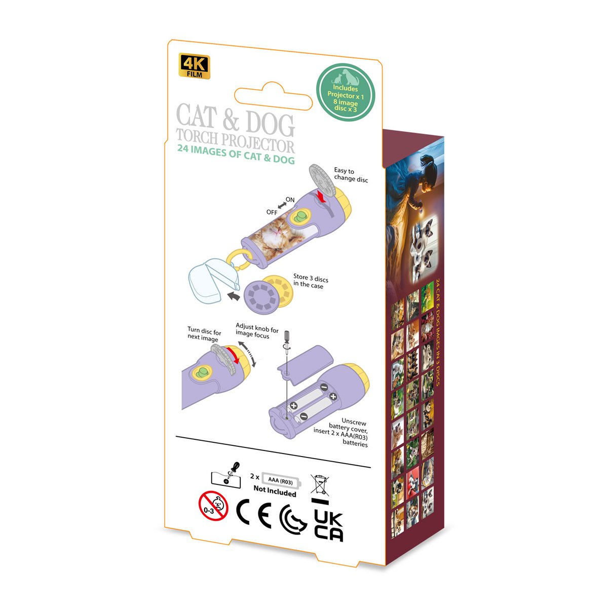 Torch Projector Light - Cats and Dogs