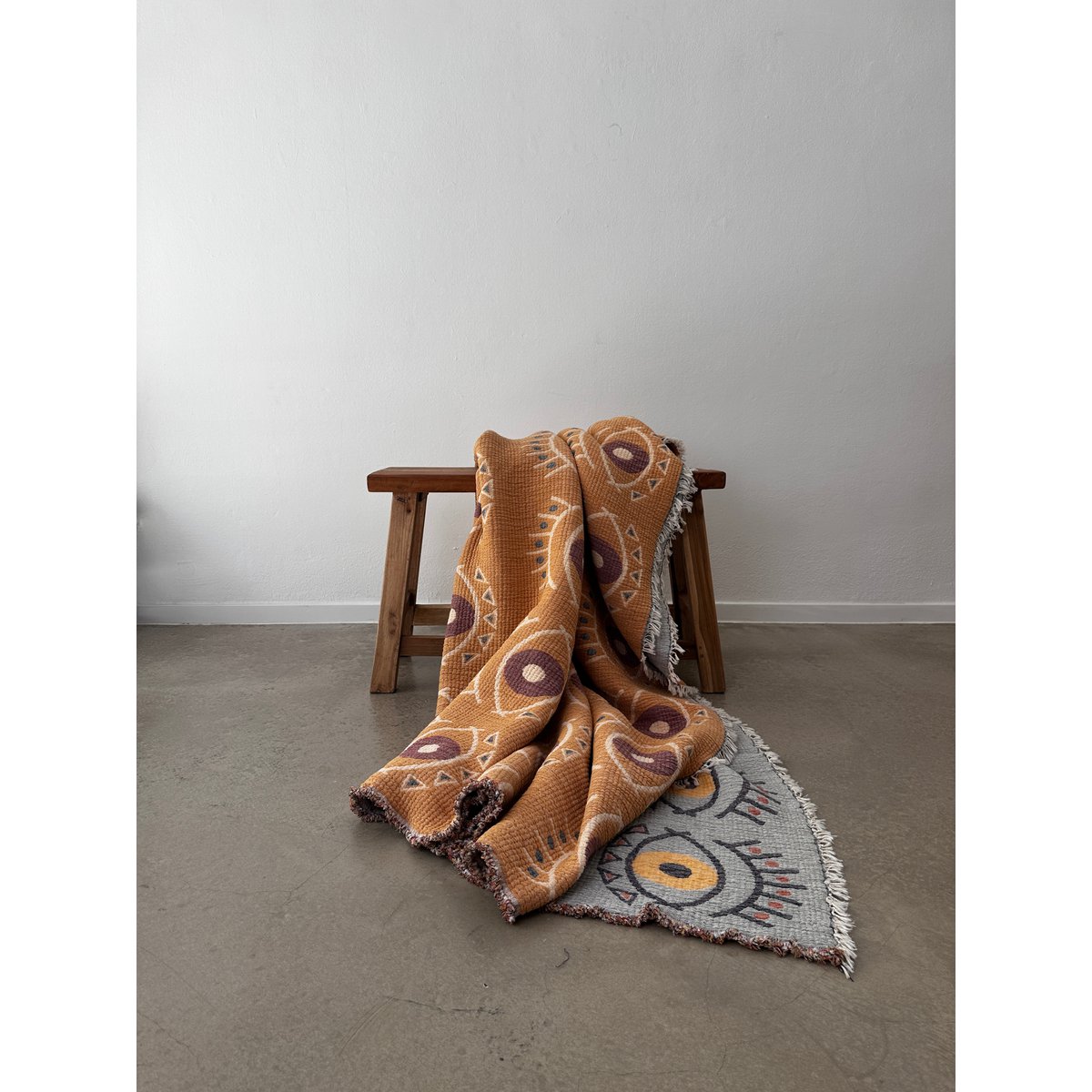 Muslin blanket - Vision - coral blue - 2.20 x 2.50 m