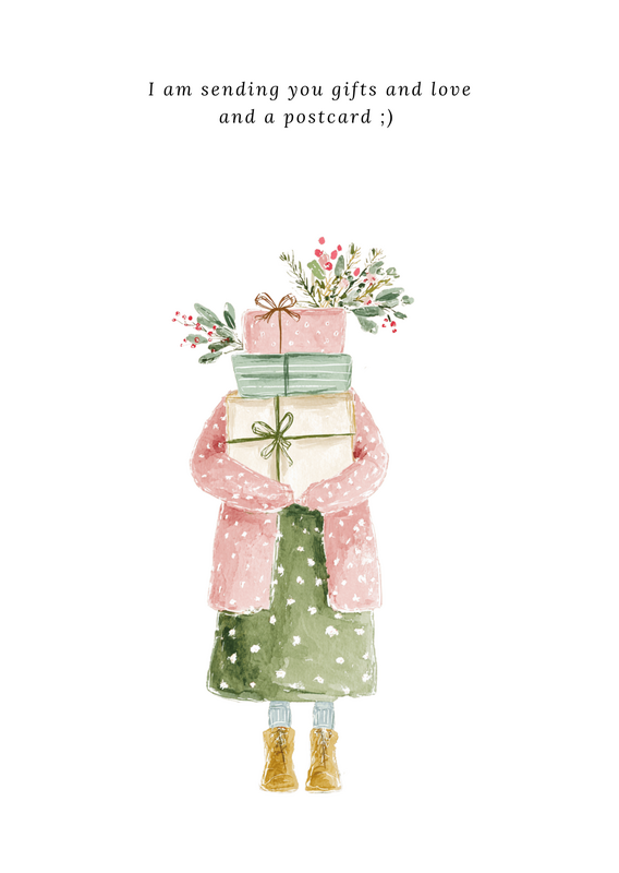 Cartolina di Natale sostenibile - Natale per posta