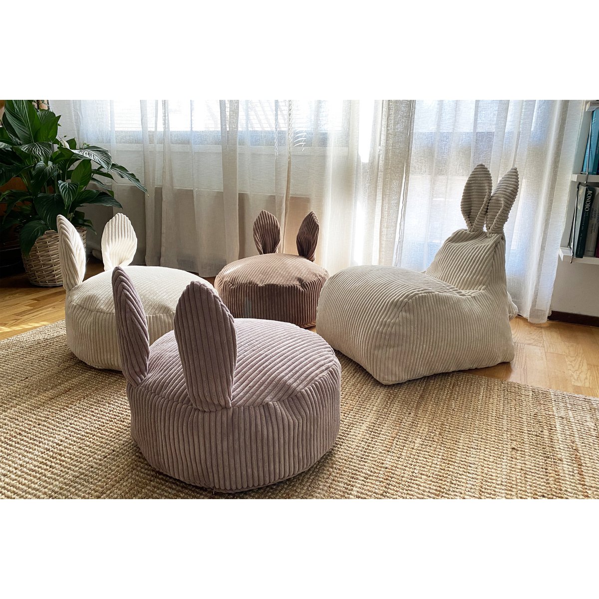 BUNNY S Beanbag, Corduroy, Lincoln 61 Pink