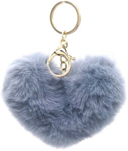 F-C13.1 KY2403-168-7 Fluffy Keychain 10cm Heart