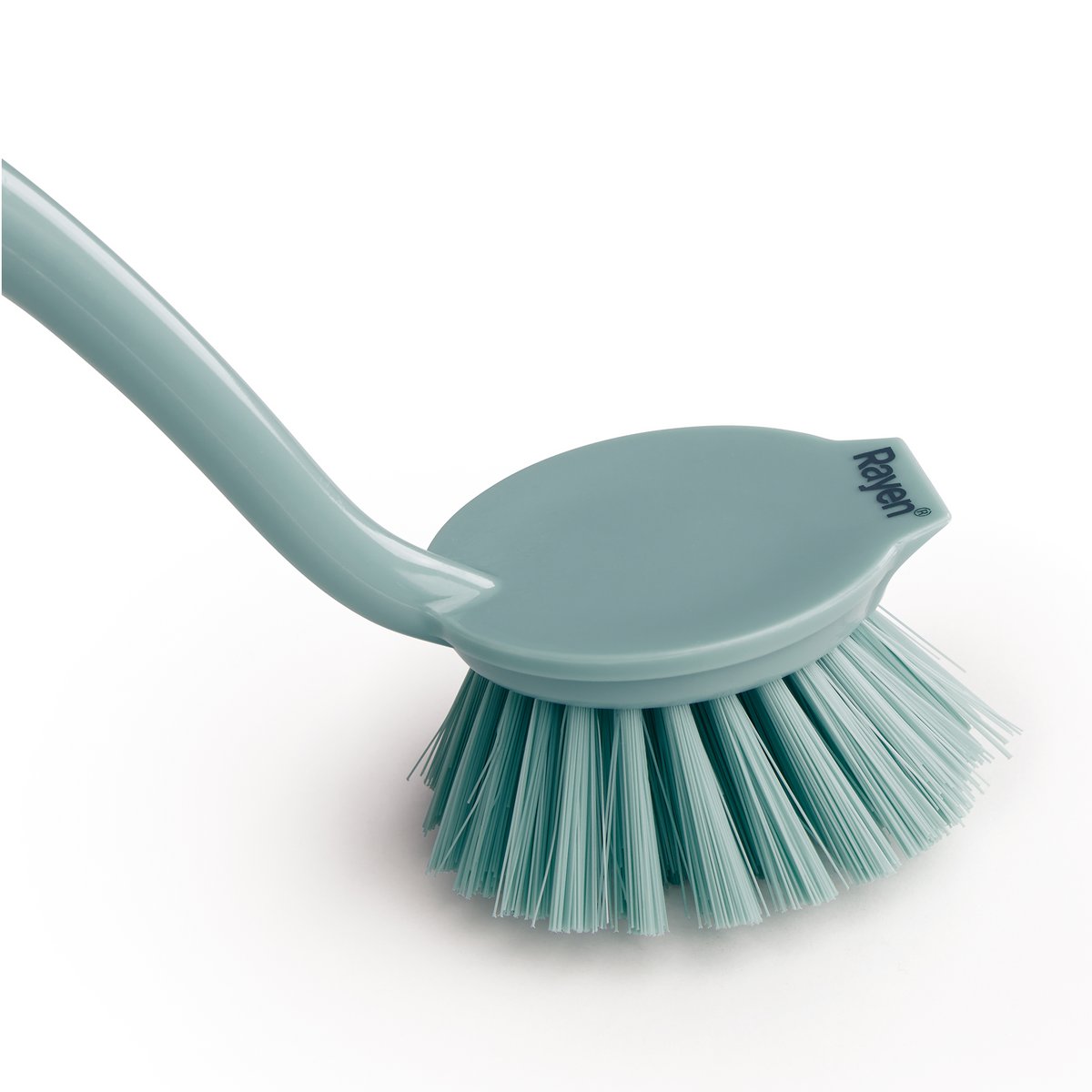 Rayen - Cepillo de Cocina Multifuncional, Mango Ergonómico Suave al Tacto, Limpiador de Superficies Antiadherente, Antiarañazos, Raspador Integrado para Residuos Resistentes, Azul, Dimensiones 27 × 6 × 3,8 cm