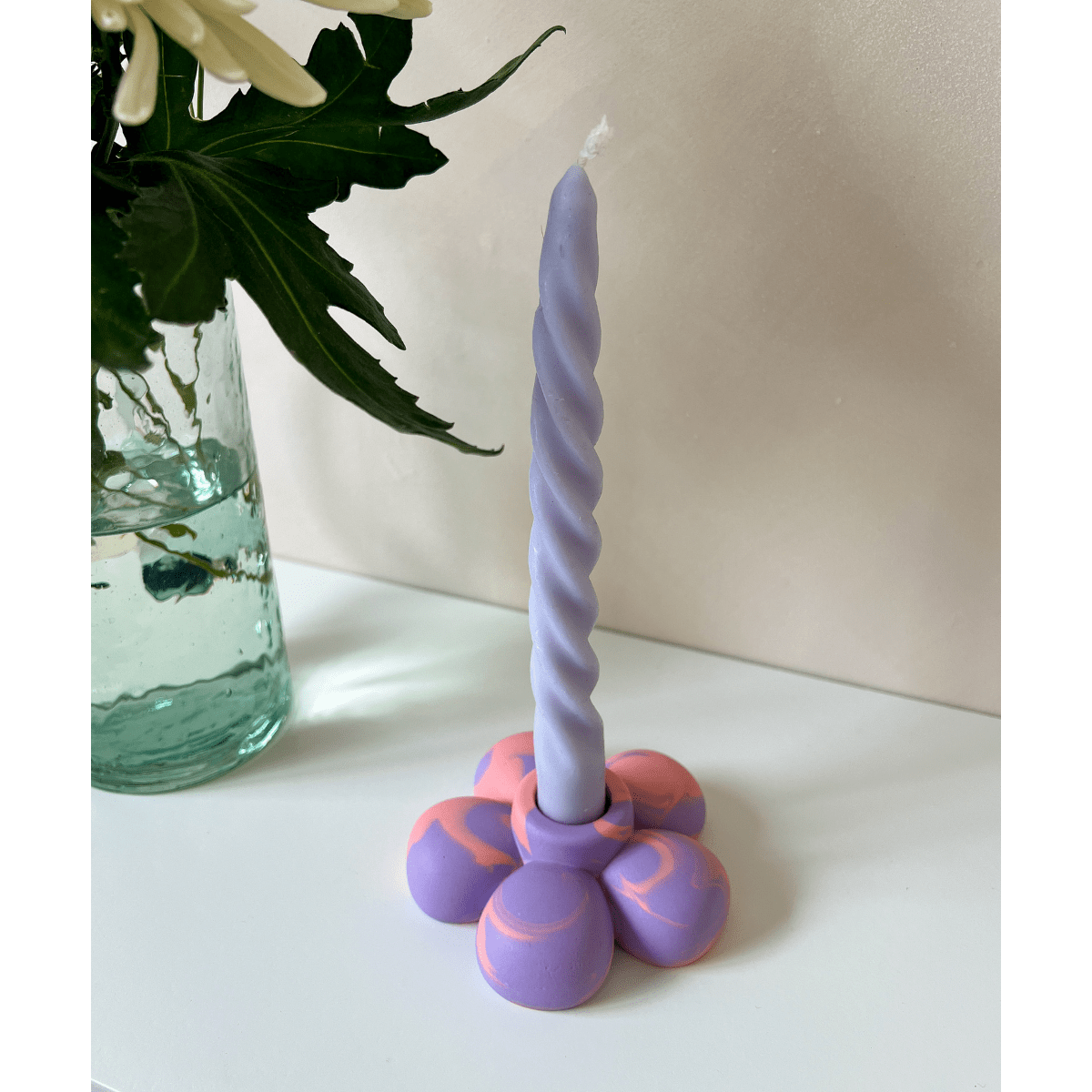 Peony Candle Holder - Swirl