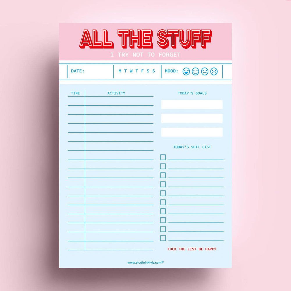 Planner A5 All the stuff I try not to forget