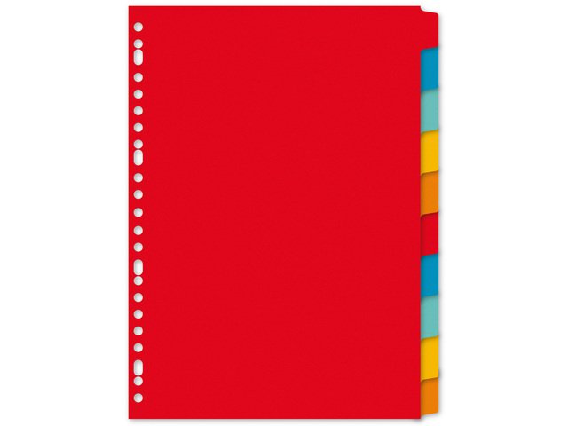 Tab Kangaro A4 blank recycled manila cardboard 180grs 23r. 10pcs assorted