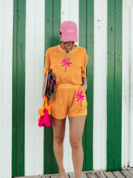 Juego de Terry Palmtree Neon Pink Velvet | Nota: Tiempo de entrega 5-7 días hábiles
