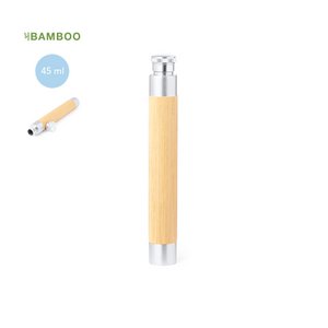 45 ML FLASK MADE OF BAMBOO AND STAINLESS STEEL. DISTINCTIVE DESIGN WITH CYLINDRICAL SHAPE AND SCREW CAP. 16.2 X CM | 2.2 Ø | 55 GR. Copy
