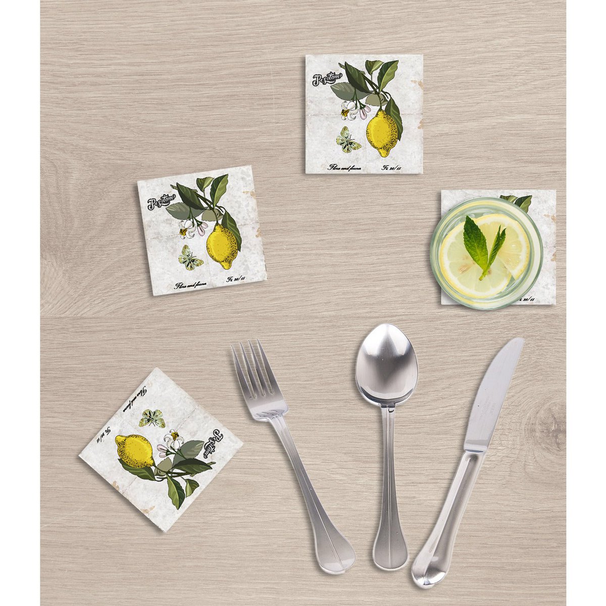 Stone Coaster Sæt - Citrus