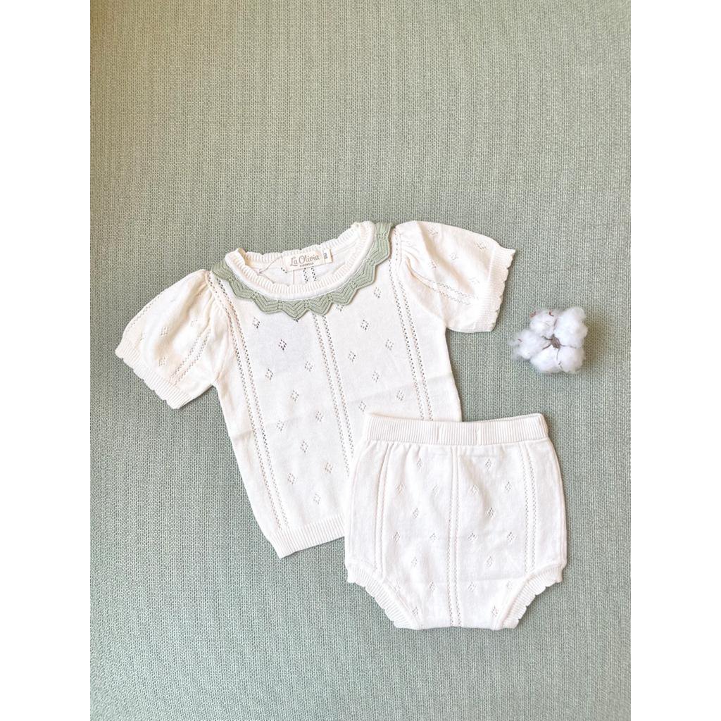 Anna gebreide set (top & broek)