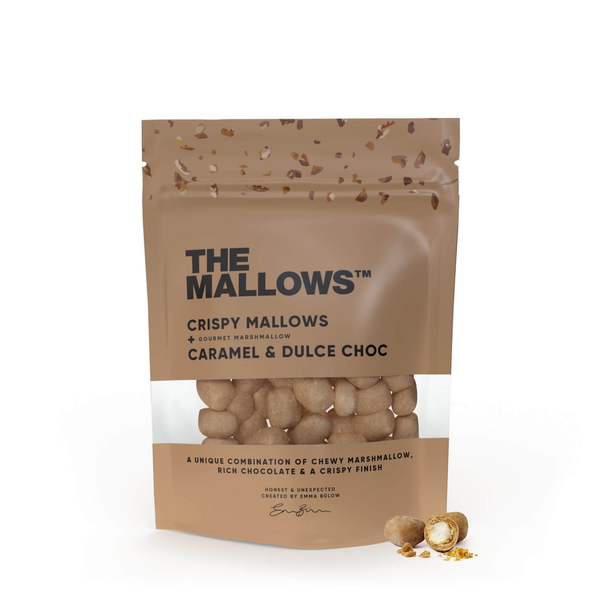 KNUSPRIGE MALGEN – MARSHMALLOWS MIT KARAMELL und DULCE-SCHOKOLADE 90G