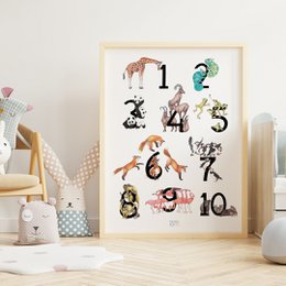 123 póster Animales - A1