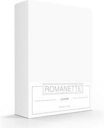 Romanette Bomuld Sengelagen Hvid