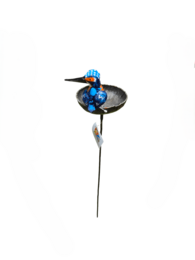 Metalen baby kingfisher kom op stok
