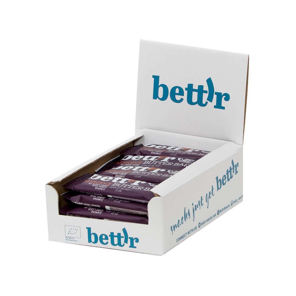 Almond Butter Bar, organic, Bett'r, 30g
