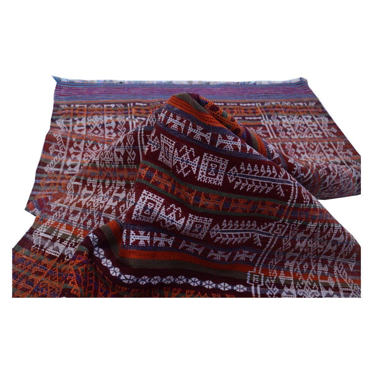 Baluch Soumak Aubergine Vintage Vloerkleed