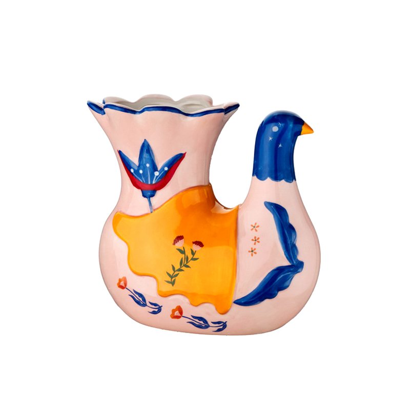 Earthenware vase sunwing