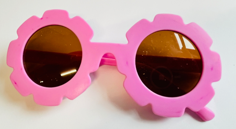 sunglasses kids flower pink x 3pcs.