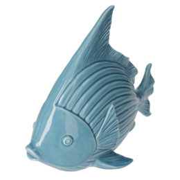 Blue ceramic decorative fish H25x30x16