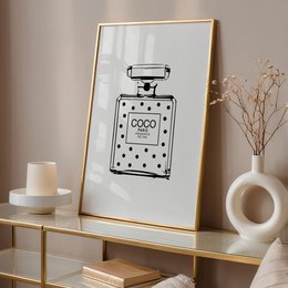 Poster: Coco Dotted Perfume Bottle
