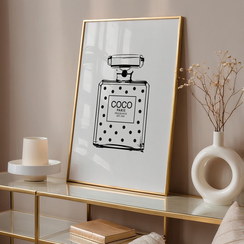 Poster: Coco Dotted Perfume Bottle