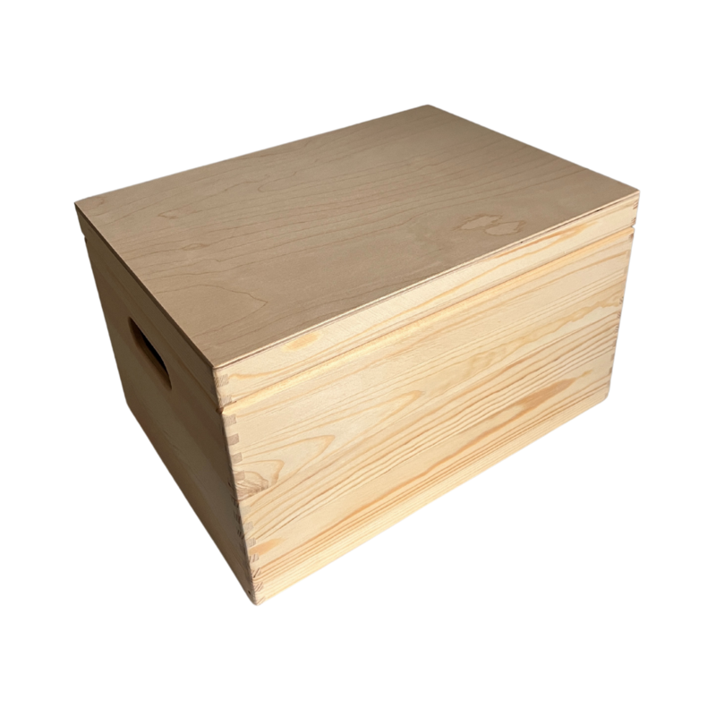 Wooden storage box large high