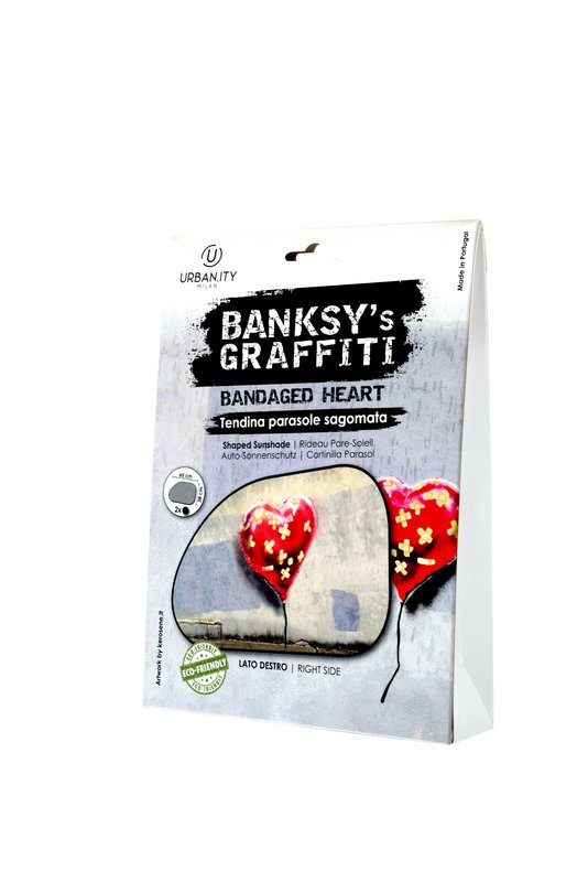 Zasłona Banksy w kształcie samochodu (68x38cm) - zabandażowana (prawa strona)