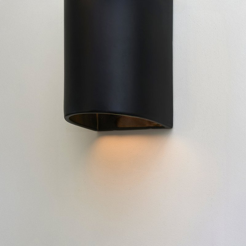 Ceramic wall lamp - Matte black