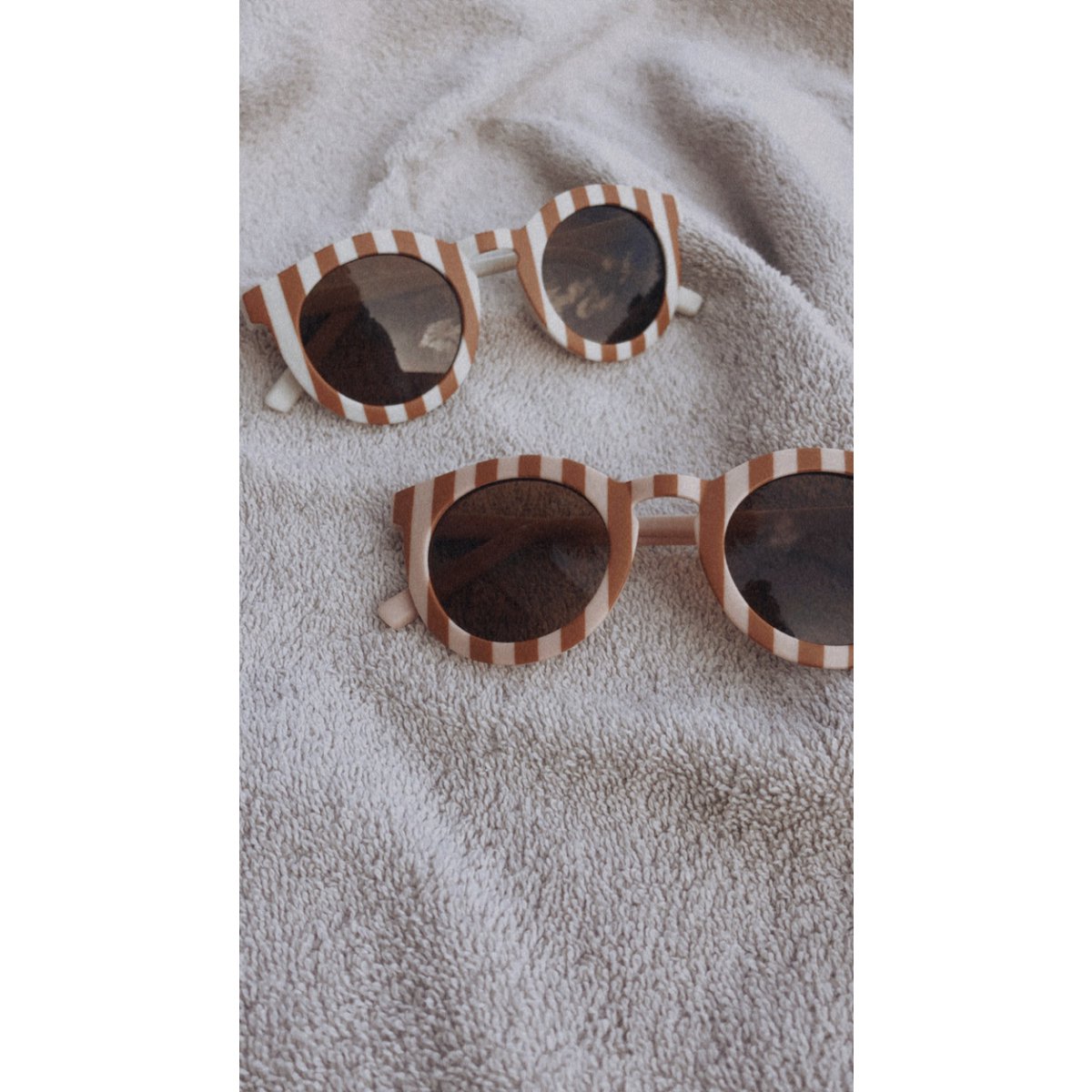 Kinderzonnebril Streep | Kids Sunglasses | White-Orange | Pink-Orange